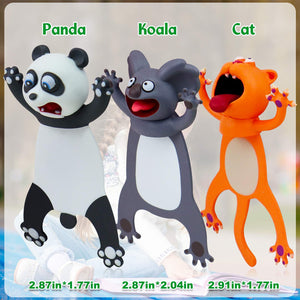 Funny Bookmarks - 3PCS Bookmarks Wacky Pals, Cute Animals Bookmarks for Kids, Boys and Girls
