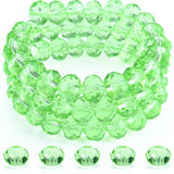 Dowarm 10MM Crystal Glass Beads for Jewelry Making, 100PCS Briolette Rondelle Crystal Beads for Crafts Wind Chimes Suncatchers, 
