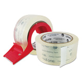 Universal 31102 HeavyDuty Acrylic Box Sealing Tape w/Disp, 48mm x 50m, 3Inch Core, Clear, 2/Pack
