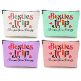 jealance Bestie Trip Set, Makeup Bag, Funny Girls Trip Gifts Favors, Girls Weekend Bestie Gifts, Best Friends Summer Vacation Bi