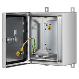KWONONG Stainless Steel Enclosure, IP65 Waterproof Electrical Box for Indoor and Outdoor Projects, Includes Mounting Plate and W