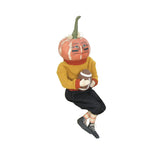 GALLERIE II Football Defense Dan Thanksgiving Pumpkin Harvest Folk Art Doll Collectible Joe Spencer Gathered Traditions Home Dec