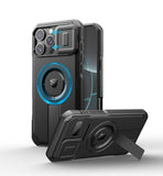Dexnor for iPhone 16 Pro Max Case with Slide Camera Cover & Adjustable Kickstand, Magnetic Rugged Shockproof Bumper Cases Heavy-