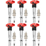 ECCPP UF483 6 ignition coils with 6 iridium Spark Plugs 2001 2002 2003 2004 2005 A4 A4 TT TT UF483 GN10444 673-9301