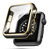 top4cus 41mm Case Compatible with Apple Watch, with Built-in Tempered Glass Screen Protector, PC Cover for iWatch Series 9/8/7/S