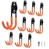 AOBEN Garage Hooks Heavy Duty, Steel Garage Storage Hooks, Utility Tool Hangers and Combinable Wall Mount for Organizing Ladders