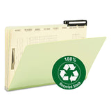 Pressboard Mortgage File Folder with Dividers & Metal Tab, Legal, Green, 10/Box