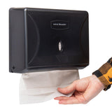 Mind Reader Paper Towel Dispenser, TriFold Towel Holder, Restroom, Wall Mount, Bathroom, 10.25L x 3.75W x 8H, Black