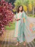 Anni Designer Women'S Rayon Viscose Straight Printed Kurta With Pant & Dupatta (Zaggu Pista-Vks02_S_Pista_Small),Pista,S,Rayon,Regular,
