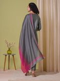 Anni Designer Women'S Rayon Viscose Solid Straight Kurta With Pant & Dupatta (Mogul Grey-Vks01_L_Grey_Large),Grey,L,Rayon,Regular,