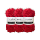 NORCIA Eyelash Yarn Fun Fur Yarn(3 * 100g-3.5oz) (3 * 153yds-140mt) Fuzzy Premium Soft Crochet DIY Hand Knitting 100% Polyester