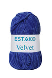 Estako Velvet Chenille Blanket amigurumi Yarn for Crocheting and Knitting Super Bulky 100 gr (132 yds) (1240 - Royal Blue)
