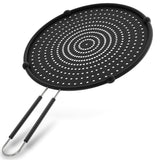 Beckon Ware | USA Brand | 11-Inch Black, Fit 6 to 11 Pans Silicone Grease Splatter Guard for Frying Pan and Stove
