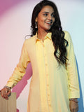 Libas Women'S Viscose Rayon Solid Straight Kurti (58190_Yellow Yellow Xl