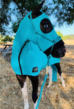 Miniature Pony Suit Full Body Horse Sheet with Neck Cover Stretchable & Breathable Removable Tail Bag,Zipper Neck Soft Fleece No