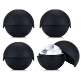 Viski Sphere Ice Molds, Large 2 Inch Silicone Ice Ball Makers for Whiskey, Bourbon, Scotch, and Cocktails, Easy Release Round Mold Set for Drinks, Home Bar Gifts, Bar Cart Accessories, Set of 4
