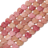 Nitopupu 22pcs Faceted Heart Stone Beads Natural Rhodochrosite Beads 8mm Crystals and Healing Stones for Jewelry Making Supplies