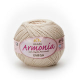 ARMONIA [100grs] by Omega Fine 100% Mercerized Cotton Thread | Great for Crochet and Knitting Color: 09 Beige 21
