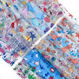 ONEART | 10 Pieces Clear PVC Vinyl Sheets, A4 Size See Through Waterproof Vinyl Fabric for Bows Earrings Making-Ocean Starfish