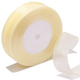 Bsikon 1 Inch Sheer Organza Ribbon 50 Yards Creamy White Chiffon Ribbon for Gift Wrapping,Bouquets,Wedding,DIY Craft