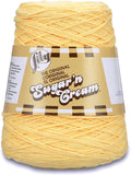 Lily Sugar N Cream Cones Yellow Yarn - 1 Pack of 14oz/400g - Cotton - #4 Medium - 706 Yards - Knitting/Crochet