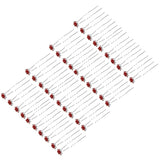 BETITETO 40 Pcs U-Shaped Flower Rhinestone Hair Pins Crystal Hair Accessories for Bridal Wedding Party Girls' Sweet Sixteen (Red