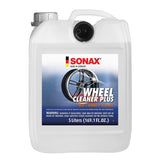 SONAX Wheel Cleaner Plus 5L 230505 | Non-Acid Color Changing Formula for Effortless Removal of Brake Dust Grime and Dirt | Safe 