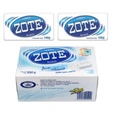 Zote Laundry Soap, White Bar and Flakes, 2 Bars 100g Each and 1 Box 250g