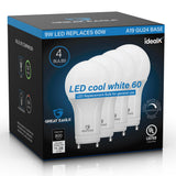 Great Eagle GU24 Led Bulb - A19 Shape, 9W (60W Equivalent), Dimmable, 4000K Cool White, UL Listed, Twist-in Light Bulb, 2 Prong 