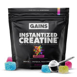 Gains in Bulk Instantized Creatine Monohydrate for Women and Men, Soluble Pre Workout Powder, Supports Muscle Building, Strength