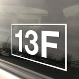 Military MOS 13F Forward Observer 3x5 White Heavy Duty Die Cut Vinyl Window Sticker Decal