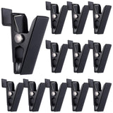 Zonon 12 Pack Black Metal Slatwall Clips 2 Inch Slatwall Accessories Garage Storage Clips Commercial Slat Wall Clip for Clothing