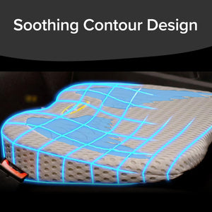 Angel Ride Blue Wing Auto Cushion w/Memory Foam, AS-SEEN-ON-TV, Advanced Lumbar Helps Relieve Pressure Points, Molds to Any Body
