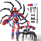Spider T13 Action Figure Set -Titan 13 Action Figure with Sucker Spider T-13 Collectible 3D Printed Toys Highly Detailed Action 