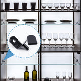 Risbay 40PCS Black 0.2 Stainless Steel Cabinet Shelf Pegs Support Cabinet Shelf Pins L Shape Furniture Replacement Peg with Ca