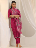 Libas Women'S Silk Blend Kurta Sets (99189_Pink_L)