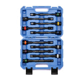 CASOMAN 10 Piece 1/2 Drive 8 Inch Length Color-Coded Torque Extension Bar Set, 65 to 150 Ft-Lbs (90 to 200 Nm), Torque Extension