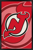 Trends International NHL New Jersey Devils - Logo 14 Wall Poster, 14.725 x 22.375, Black Framed Version