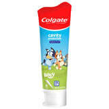 colgate Kids Toothpaste with Fluoride, Anticavity cavity Protection Toothpaste, for Ages 2, Bluey, Mild Bubble Fruit Flavor, 46