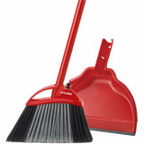 OCedar PowerCorner Angle Broom with Dustpan, Red, 1 Each
