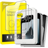 JETech Front Screen Protector for Galaxy Z Flip7FE 2025 / Z Flip 6 2024, Tempered Glass Film with Easy Installation Tool, Case-F