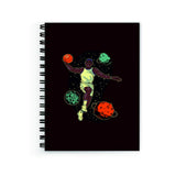 Plan To Gift Notebook Small Basketball Universe Notebook Wire Bound Spiral Printed Pages:160 (Size A5)