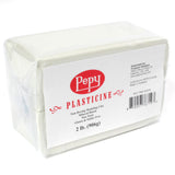 Pepy Reusable and Non-Drying Oil-Based Plasticine Modeling Clay, White, 2 Pounds, Sulfur-Free & Non-Toxic, Great for Kids, Begin