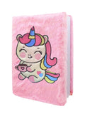 Tooyep Kids Stationery Mermaid Kawaii Gift Cute Plush Animal Cartoon Cover Furry Diary A5 Journal Notebook (Unicorn)