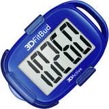3DFitBud Simple Step Counter Walking 3D Pedometer from 3DActive with Clip & Lanyard - A420S - Royal Blue