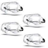 VOOVAO 4 Pack Anti-fog Safety Goggles ANSI Z87.1,Adjustable Chemistry Lab Goggles Over Glasses