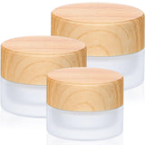 Geiserailie Glass Cosmetic Containers Empty Sample Jars with Leak Proof Lids Makeup Sample Containers for Lotion Cream Cosmetic 