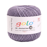 golo Crochet Thread Balls Size 1 Yarn for Crochetting Purple Silver 195