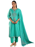 Libas Women'S Chanderi Silk Kurta Set (49446