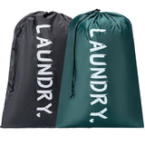 2 Pack XL Travel Laundry Bag, Machine Washable Dirty Clothes Organizer with Drawstring,Large Enough to Hold 4 Loads of Laundry, 
